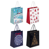 Пакет подарочный НАБОР 4 штуки, новогодний, 18х10х23 см, "Collection Medium", ЗОЛОТАЯ СКАЗКА, 591952 за 161 ₽. Пакеты подарочные новогодние.  Доставка по РФ. Без переплат!