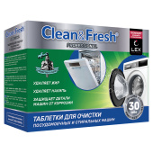 Таблетки для очистки стиральных и посудомоечных машин 30 шт., CLEAN&FRESH, Cd1m30 за 507 ₽. Таблетки, жидкие средства, порошки для мытья посуды в ПММ.  Доставка по РФ. Без переплат!