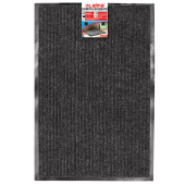 Коврик входной ворсовый влаго-грязезащитный 60х90 см, толщина 7 мм, ребристый, черный, LAIMA, 602869 за 559 ₽. Коврики входные грязезащитные.  Доставка по РФ. Без переплат!