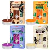 Свечи чайные ароматические в гильзе КОМПЛЕКТ 6 штук, до 3,5 часов горения, ассорти 4 аромата, LAIMA, 609977 за 46 ₽. Свечи чайные.  Доставка по РФ. Без переплат!