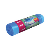 Мешки для мусора с завязками 60л, СУПЕРПЛОТНЫЕ, синие, в рулоне 20шт, ПНД, 18мкм, YOR, 902200 за 272 ₽. Мешки для мусора универсальные.  Доставка по РФ. Без переплат!