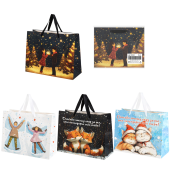 Пакет подарочный (1 шт.) новогодний, 26х13х32 см, "Love story", фольга, ассорти, ЗОЛОТАЯ СКАЗКА, 592445 за 75 ₽. Пакеты подарочные новогодние.  Доставка по РФ. Без переплат!