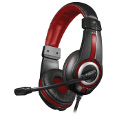 Наушники с микрофоном (гарнитура) DEFENDER Warhead G-185, проводные, 2 м, стерео, чёрно-красные, 64106 за 1 284 ₽. Гарнитуры.  Доставка по РФ. Без переплат!