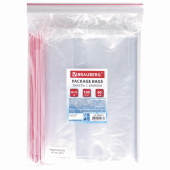 Пакеты с замком ZIP LOCK "зиплок", комплект 100 шт., 200х250 мм, ПВД, толщина 40 микрон, BRAUBERG, 606215 за 314 ₽. Пакеты с замком "зиплок".  Доставка по РФ. Без переплат!