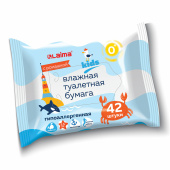 Бумага туалетная влажная детская 42 шт., БИОРАЗЛАГАЕМАЯ, смываемая, LAIMA Kids, 115223 за 102 ₽. Туалетная бумага влажная.  Доставка по РФ. Без переплат!
