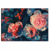 Альбом для акварели А4, 20 л., бумага 200 г/м2, склейка, обложка картон, BRAUBERG, "Пионы", 107129 за 151 ₽. Альбомы и папки для рисования.  Доставка по РФ. Без переплат!