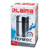 Термос LAIMA универсальный с широким горлом, 0,8 л, нержавеющая сталь, 601408 за 887 ₽. Термосы.  Доставка по РФ. Без переплат!