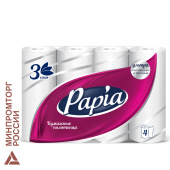 Полотенца бумажные бытовые, спайка 4 шт., 3-слойные (4х11,2 м), PAPIA, 23x13 см, белые, 5081506 за 315 ₽. Полотенца бумажные офисно-бытовые.  Доставка по РФ. Без переплат!