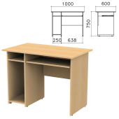 Стол компьютерный "Канц", 1000х600х750 мм, с тумбой, цвет бук невский, СК24.10 за 8&nbsp;672 ₽. Набор мебели "Канц".  Доставка по РФ. Без переплат!