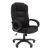 Кресло офисное Chairman CH 600, велюр, черное, ш/к 61804, 7158676 за 18 338 ₽. Кресла для руководителей.  Доставка по РФ. Без переплат!