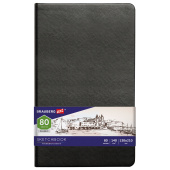 Скетчбук, слоновая кость 140 г/м2 130х210 мм, 80 л., КОЖЗАМ, резинка, BRAUBERG ART CLASSIC, черный, 113194 за 393 ₽. Альбомы, скетчбуки и бумага для графики и эскизов.  Доставка по РФ. Без переплат!