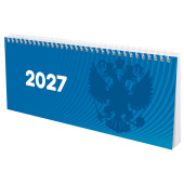 Планинг датированный 2027 285х112 мм, STAFF, гребень, картонная обложка, 64 листа, "Символика РФ", 117853 за 133 ₽. Планинги.  Доставка по РФ. Без переплат!