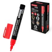 Маркер меловой CHALK LIQUID MARKER, КРАСНЫЙ, 3 мм, стираемый, BRAUBERG "CHALK", 152589 за 94 ₽. Маркеры меловые.  Доставка по РФ. Без переплат!