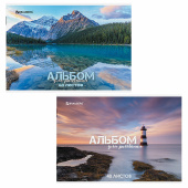 Альбом для рисования А4 40 л., скоба, обложка картон, BRAUBERG, 205х290 мм, "Nature" (2 вида), 106704 за 80 ₽. Альбомы и папки для рисования.  Доставка по РФ. Без переплат!