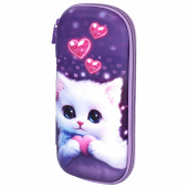 Пенал ЮНЛАНДИЯ, 1 отделение, 1 откидная планка, карман, EVA покрытие soft-touch, 22х10х5 см, "Cute cat", 273184 за 361 ₽. Пеналы каркасные.  Доставка по РФ. Без переплат!