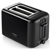 Тостер BOSCH TAT3P423, 970 Вт, 2 тоста, 5 режимов, металл, черный за 7&nbsp;683 ₽. Тостеры и вафельницы.  Доставка по РФ. Без переплат!