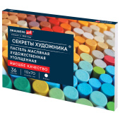 Пастель масляная BRAUBERG ART "Секреты художника", УТОЛЩЕННАЯ, 36 цветов, круглое сечение, 182001, 182101 за 473 ₽. Пастель художественная масляная и восковая.  Доставка по РФ. Без переплат!