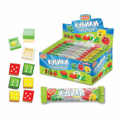 Жевательная резинка ГАММИ ФРУТ "Кубики", с драже внутри, 18 г, КОНФИТОЙ, КТ94884 за 39 ₽. Жевательные резинки.  Доставка по РФ. Без переплат!