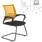 Кресло для приемных и переговорных BRABIX "Fly CF-100", оранжевое/черное, 532088 за 5 493 ₽. Кресла для приемных и переговорных. Доставка по РФ. Без переплат!