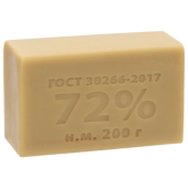 Мыло хозяйственное 72% 200 г КМЗ "Антибактериальное", без упаковки за 33 ₽. Мыло хозяйственное.  Доставка по РФ. Без переплат!