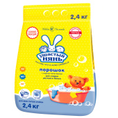 Стиральный порошок для всех типов стирки 2,4 кг, УШАСТЫЙ НЯНЬ, 10137, 01013 за 666 ₽. Стиральные порошки для детского белья.  Доставка по РФ. Без переплат!