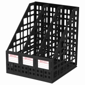 Лоток вертикальный для бумаг BRAUBERG "MAXI Plus", 240 мм, 3 отделения, сетчатый, сборный, черный, 237013 за 539 ₽. Лотки вертикальные (стойки-уголки).  Доставка по РФ. Без переплат!