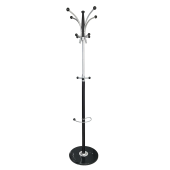 Вешалка-стойка BRABIX "CR-848" на мраморном диске, металл, 4+3 крючка, цвет коричневый, 606435 за 5&nbsp;814 ₽. Вешалки-стойки.  Доставка по РФ. Без переплат!