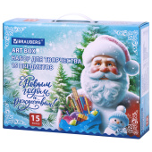 Набор подарок для развития и творчества BRAUBERG ART BOX "С НОВЫМ ГОДОМ и РОЖДЕСТВОМ!", 15 предметов, 881131 за 1&nbsp;378 ₽. Наборы первоклассников.  Доставка по РФ. Без переплат!