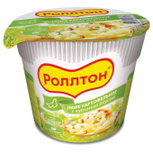Пюре картофельное РОЛЛТОН с куриным вкусом 40 г, 10801 за 70 ₽. Картофельное пюре быстрого приготовления.  Доставка по РФ. Без переплат!