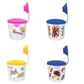Стакан-непроливайка с крышкой, рисунок на корпусе, цвет АССОРТИ, СН-15 за 38 ₽. Стаканы-непроливайки для рисования.  Доставка по РФ. Без переплат!