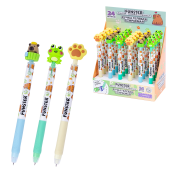 Ручка стираемая с топпером гелевая FUNSTER (ФАНСТЕР) "CUTE ANIMALS", СИНЯЯ, ассорти, пишущий узел 0,5 мм, 144516 за 77 ₽. Ручки со стираемыми чернилами.  Доставка по РФ. Без переплат!