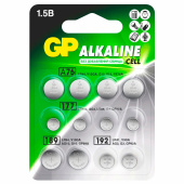 Батарейки НАБОР 12 шт. (А76 – 4 шт., 177 – 4 шт., 189 – 2 шт., 192 – 2 шт.), GP Alkaline, блистер, ACM02F-2CR12 за 393 ₽. Батарейки.  Доставка по РФ. Без переплат!