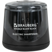 Точилка электрическая BRAUBERG DOUBLE BLADE BLACK, двойное лезвие, питание от 2 батареек АА, 271336 за 562 ₽. Точилки электрические. Доставка по РФ. Без переплат!