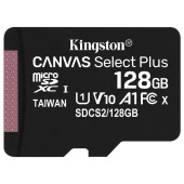 Карта памяти microSDXC 128GB KINGSTON Canvas Select Plus UHS-I U1, 100 Мб/с (class 10), SDCS2/128GBSP за 1 814 ₽. Карты памяти.  Доставка по РФ. Без переплат!