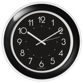 Часы настенные TROYKATIME (TROYKA) 122201202, круг, черные, черная рамка, 30х30х3,8 см за 1 303 ₽. Часы офисные. Доставка по РФ. Без переплат!