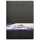 Скетчбук, слоновая кость 140 г/м2 210х297 мм, 80 л., КОЖЗАМ, резинка, BRAUBERG ART CLASSIC, черный, 113200 за 697 ₽. Альбомы, скетчбуки и бумага для графики и эскизов.  Доставка по РФ. Без переплат!