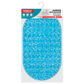 Коврик для ванны противоскользящий 69х40 см, "Камешки", овальный, прозрачно-голубой, ПВХ, PRIMILA (ПРИМИЛА), 700368 за 315 ₽. Коврики для ванной комнаты.  Доставка по РФ. Без переплат!