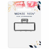 Краб для волос 4,5 см, серебристый, MONTE VITA (МОНТЕ ВИТА), 457018 за 81 ₽. Крабы для волос.  Доставка по РФ. Без переплат!