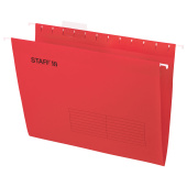 Подвесные папки А4 (350х240 мм) до 80 л., КОМПЛЕКТ 10 шт., красные, картон, STAFF, 270931 за 627 ₽. Подвесные папки А4.  Доставка по РФ. Без переплат!