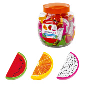 Точилка ПИФАГОР "Фрукты", с контейнером, пластиковая, ассорти, 228702 за 53 ₽. Точилки ручные.  Доставка по РФ. Без переплат!