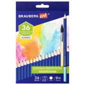 Карандаши художественные цветные акварельные BRAUBERG ART CLASSIC, 36 цветов, грифель 3,3 мм, 181531 за 527 ₽. Карандаши цветные профессиональные акварельные.  Доставка по РФ. Без переплат!