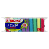 Губки бытовые MAXI, 27х96х64 мм, КОМПЛЕКТ 10 шт., поролон/абразив, для посуды/уборки, LAIMA, К0003, 601552 за 86 ₽. Губки хозяйственные.  Доставка по РФ. Без переплат!