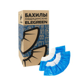 Бахилы двойные, КОМПЛЕКТ 900 шт. (450 пар), SUPER 65, 39х14 см, двойная резинка, 54 мкм, 5,4 г, ELEGREEN, ПНД-8/19/2р-Б-С за 1&nbsp;684 ₽. Бахилы.  Доставка по РФ. Без переплат!