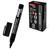 Маркер меловой CHALK LIQUID MARKER, ЧЕРНЫЙ, 3 мм, стираемый, BRAUBERG "CHALK", 152600 за 94 ₽. Маркеры меловые.  Доставка по РФ. Без переплат!
