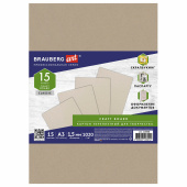 Картон переплетный, толщина 1,5 мм, А3 (297х420 мм), КОМПЛЕКТ 15 шт., BRAUBERG ART, 115338 за 434 ₽. Картон переплетный.  Доставка по РФ. Без переплат!