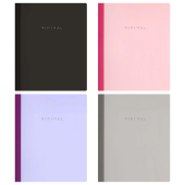 Тетрадь А5 96 л. BRAUBERG, на сшивке с корешком, клетка, обложка картон, "Minimal", 405287 за 79 ₽. Тетради более 60 листов.  Доставка по РФ. Без переплат!