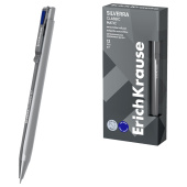 Ручка шариковая автоматическая ERICH KRAUSE "Silverra Matic Classic", СИНЯЯ, линия 0,35 мм, 63132 за 104 ₽. Ручки шариковые автоматические.  Доставка по РФ. Без переплат!
