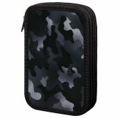 Пенал ПИФАГОР, 3 отделения, ламинированный картон, 19х11 см, "Black camo", 273489 за 374 ₽. Пеналы каркасные.  Доставка по РФ. Без переплат!
