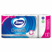 Бумага туалетная 3-слойная 8 рулонов (8х18 м), белая, ZEMMA/ZEWA Deluxe, 53661 за 425 ₽. Туалетная бумага офисно-бытовая.  Доставка по РФ. Без переплат!