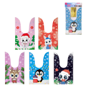 Пакетик подарочный НАБОР 35 штук, новогодний, 13,8х23 см, с зажимами, полиэтилен, ЗОЛОТАЯ СКАЗКА, 592423 за 249 ₽. Пакеты подарочные новогодние.  Доставка по РФ. Без переплат!